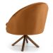 Kit 2 Poltronas Decorativas Giratórias Base Giromad Madeira Rafa B-262 Veludo Telha - Domi