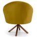 Kit 2 Poltronas Decorativas Giratórias Base Giromad Madeira Rafa B-279 Veludo Mostarda - Domi
