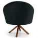 Kit 2 Poltronas Decorativas Giratórias Base Giromad Madeira Rafa B-300 Veludo Preto - Domi