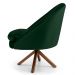 Kit 2 Poltronas Decorativas Giratórias Base Giromad Madeira Rafa B-303 Veludo Verde Musgo - Domi