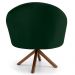 Kit 2 Poltronas Decorativas Giratórias Base Giromad Madeira Rafa B-303 Veludo Verde Musgo - Domi