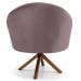 Kit 2 Poltronas Decorativas Giratórias Base Giromad Madeira Rafa B-305 Veludo Rosê - Domi