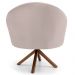 Kit 2 Poltronas Decorativas Giratórias Base Giromad Madeira Rafa B-309 Veludo Bege - Domi