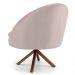 Kit 2 Poltronas Decorativas Giratórias Base Giromad Madeira Rafa B-309 Veludo Bege - Domi