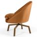 Kit 2 Poltronas Decorativas Giratórias Base Ka Madeira Rafa B-262 Veludo Telha - Domi