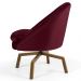Kit 2 Poltronas Decorativas Giratórias Base Ka Madeira Rafa B-278 Veludo Marsala - Domi