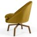 Kit 2 Poltronas Decorativas Giratórias Base Ka Madeira Rafa B-279 Veludo Mostarda - Domi
