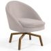 Kit 2 Poltronas Decorativas Giratórias Base Ka Madeira Rafa B-309 Veludo Bege - Domi