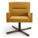 Kit 2 Poltronas Decorativas Giratórias Base Xis Madeira Angel B-279 Veludo Amarelo - Domi