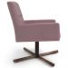 Kit 2 Poltronas Decorativas Giratórias Base Xis Madeira Angel B-305 Veludo Rosa - Domi
