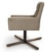 Kit 2 Poltronas Decorativas Giratórias Base Xis Madeira Angel B-68 Veludo Marrom Claro - Domi