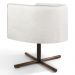 Kit 2 Poltronas Decorativas Giratórias Base Xis Madeira Betina A-48 Linho Flocos - Domi