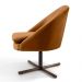 Kit 2 Poltronas Decorativas Giratórias Base Xis Madeira Rafa B-262 Veludo Telha - Domi