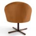 Kit 2 Poltronas Decorativas Giratórias Base Xis Madeira Rafa B-262 Veludo Telha - Domi