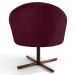 Kit 2 Poltronas Decorativas Giratórias Base Xis Madeira Rafa B-278 Veludo Marsala - Domi