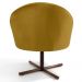 Kit 2 Poltronas Decorativas Giratórias Base Xis Madeira Rafa B-279 Veludo Mostarda - Domi