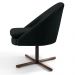 Kit 2 Poltronas Decorativas Giratórias Base Xis Madeira Rafa B-300 Veludo Preto - Domi