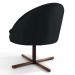 Kit 2 Poltronas Decorativas Giratórias Base Xis Madeira Rafa B-300 Veludo Preto - Domi