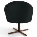 Kit 2 Poltronas Decorativas Giratórias Base Xis Madeira Rafa B-300 Veludo Preto - Domi