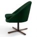 Kit 2 Poltronas Decorativas Giratórias Base Xis Madeira Rafa B-303 Veludo Verde Musgo - Domi