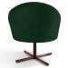 Kit 2 Poltronas Decorativas Giratórias Base Xis Madeira Rafa B-303 Veludo Verde Musgo - Domi