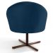 Kit 2 Poltronas Decorativas Giratórias Base Xis Madeira Rafa B-304 Veludo Azul Marinho - Domi