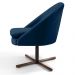 Kit 2 Poltronas Decorativas Giratórias Base Xis Madeira Rafa B-304 Veludo Azul Marinho - Domi