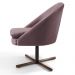 Kit 2 Poltronas Decorativas Giratórias Base Xis Madeira Rafa B-305 Veludo Rosê - Domi