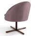 Kit 2 Poltronas Decorativas Giratórias Base Xis Madeira Rafa B-305 Veludo Rosê - Domi