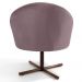 Kit 2 Poltronas Decorativas Giratórias Base Xis Madeira Rafa B-305 Veludo Rosê - Domi