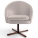 Kit 2 Poltronas Decorativas Giratórias Base Xis Madeira Rafa B-309 Veludo Bege - Domi