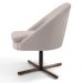 Kit 2 Poltronas Decorativas Giratórias Base Xis Madeira Rafa B-309 Veludo Bege - Domi