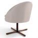 Kit 2 Poltronas Decorativas Giratórias Base Xis Madeira Rafa B-309 Veludo Bege - Domi