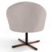 Kit 2 Poltronas Decorativas Giratórias Base Xis Madeira Rafa B-309 Veludo Bege - Domi