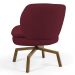 Kit 2 Poltronas Decorativas Melissa Base Ka Giratória Castanho Veludo C-278 Marsala - Domi