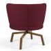 Kit 2 Poltronas Decorativas Melissa Base Ka Giratória Castanho Veludo C-278 Marsala - Domi