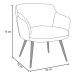 Kit 2 Poltronas Decorativas Pés Palito Madeira Jade Corano B-183 Tressê Linho Bege  - Domi