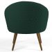 Kit 2 Poltronas Decorativas Pés Palito Rafa C-117 Linho Tressê Verde - Domi