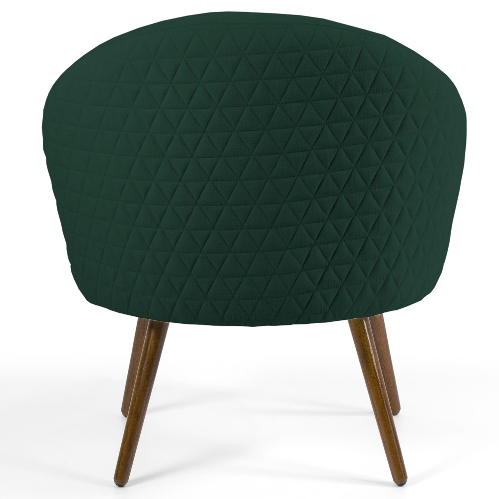 Kit 2 Poltronas Decorativas Pés Palito Rafa C-117 Linho Tressê Verde - Domi
