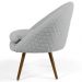 Kit 2 Poltronas Decorativas Pés Palito Rafa C-315 Linho Tressê Cinza Claro - Domi