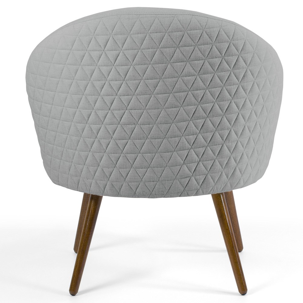 Kit 2 Poltronas Decorativas Pés Palito Rafa C-315 Linho Tressê Cinza Claro - Domi