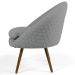 Kit 2 Poltronas Decorativas Pés Palito Rafa C-416 Linho Tressê Cinza Escuro - Domi