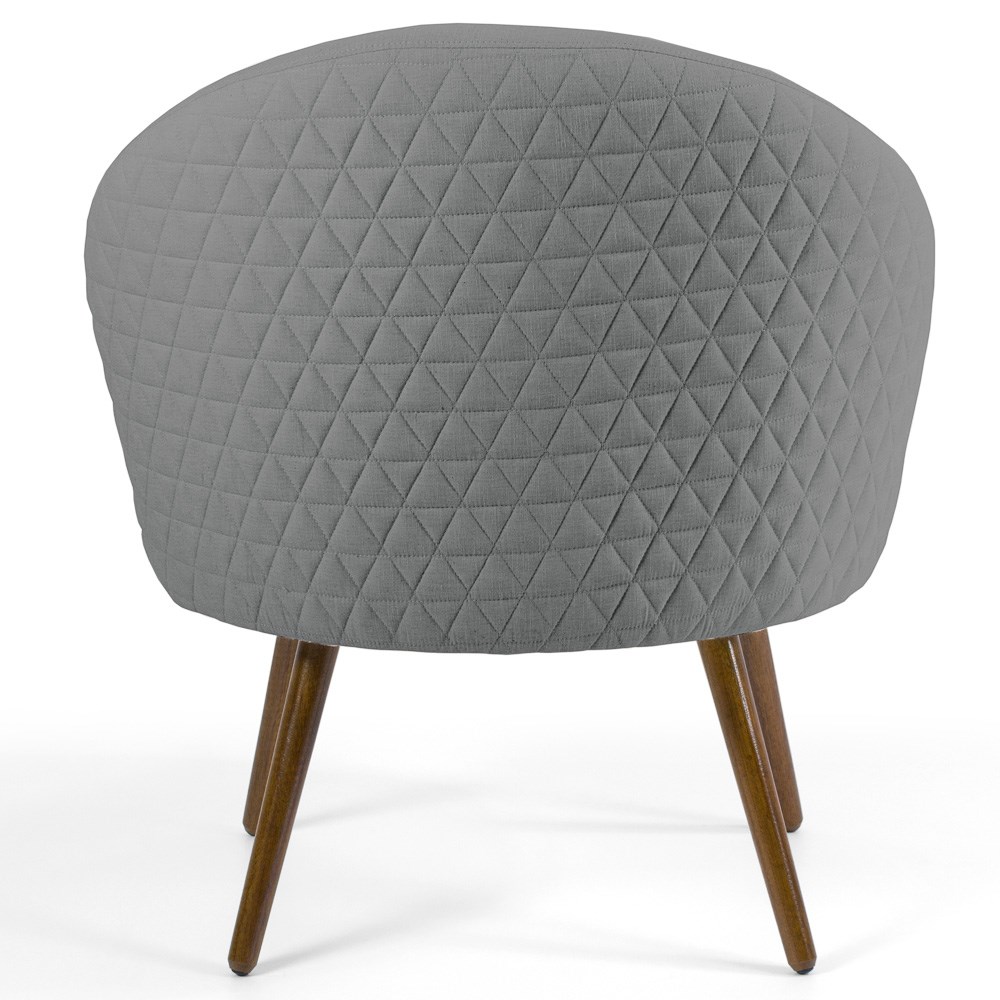Kit 2 Poltronas Decorativas Pés Palito Rafa C-416 Linho Tressê Cinza Escuro - Domi