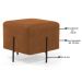 Kit 2 Puffs Decorativos 45cm Base Aço Status B-262 Veludo Telha - Domi