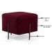 Kit 2 Puffs Decorativos 45cm Base Aço Status B-278 Veludo Marsala - Domi