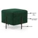 Kit 2 Puffs Decorativos 45cm Base Aço Status B-303 Veludo Verde Musgo - Domi
