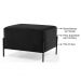 Kit 2 Puffs Decorativos 60cm Base Aço Status B-300 Veludo Preto - Domi