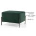 Kit 2 Puffs Decorativos 60cm Base Aço Status B-303 Veludo Verde Musgo- Domi