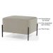 Kit 2 Puffs Decorativos 60cm Base Aço Status B-309 Veludo Bege - Domi