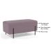 Kit 2 Puffs Decorativos 90cm Base Aço Status B-305 Veludo Rosê - Domi